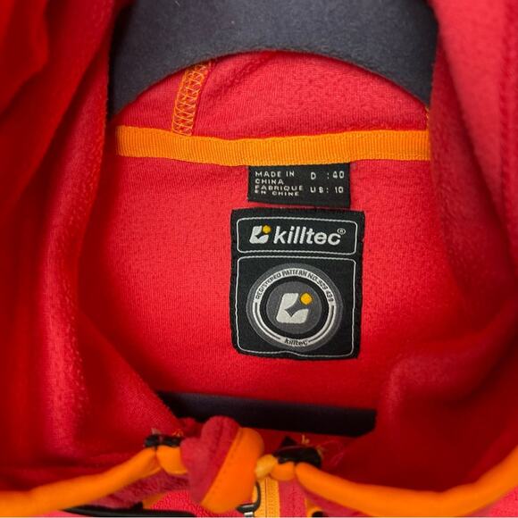 Killtec Fleece Full Zip Hoodie, GorpCore. Outdoor, Athleisure, Active, Poppy, 10 - Picture 8 of 11